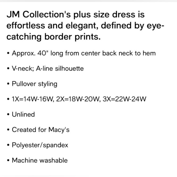 JM Collection Plus size 3X dress Modest Floral Romantic NWOT - Picture 6 of 6